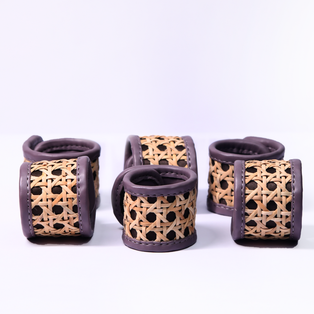 Weave Napkin Rings - set of 6 (5 Colours)