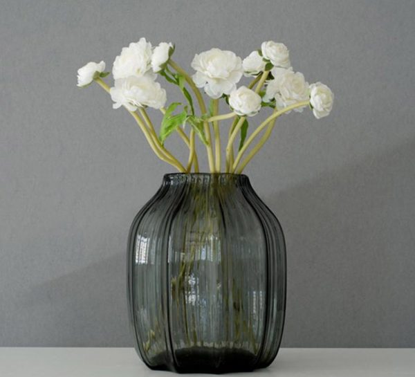 Handblown Fluted Vase