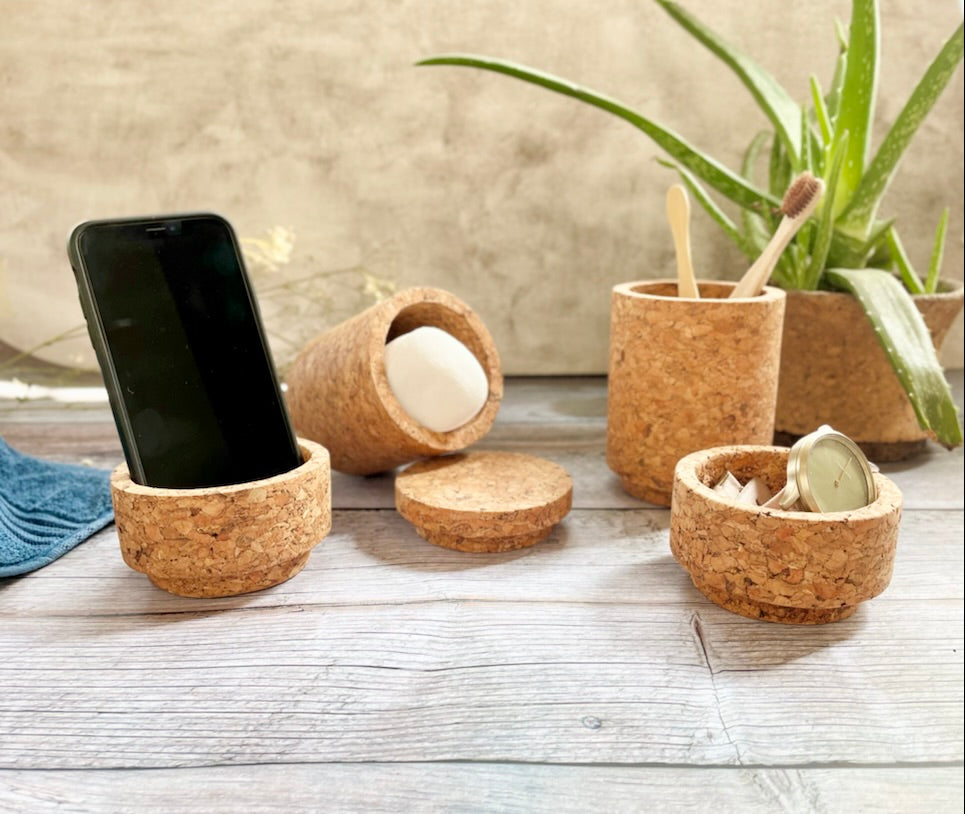 Cork Containers - Set of 4