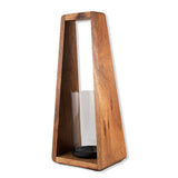 Wooden Lantern with Glass