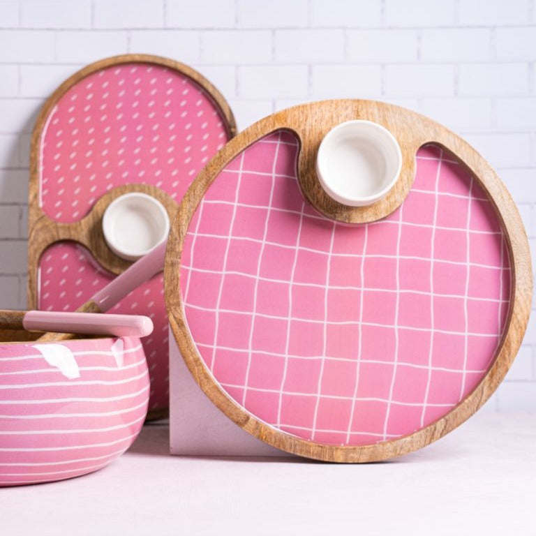 Blush Pink Chip & Dip Platter