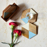 Hexagon Wooden Coaster (3 Colours)