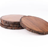 Wooden Bark Coasters (Set of 4)