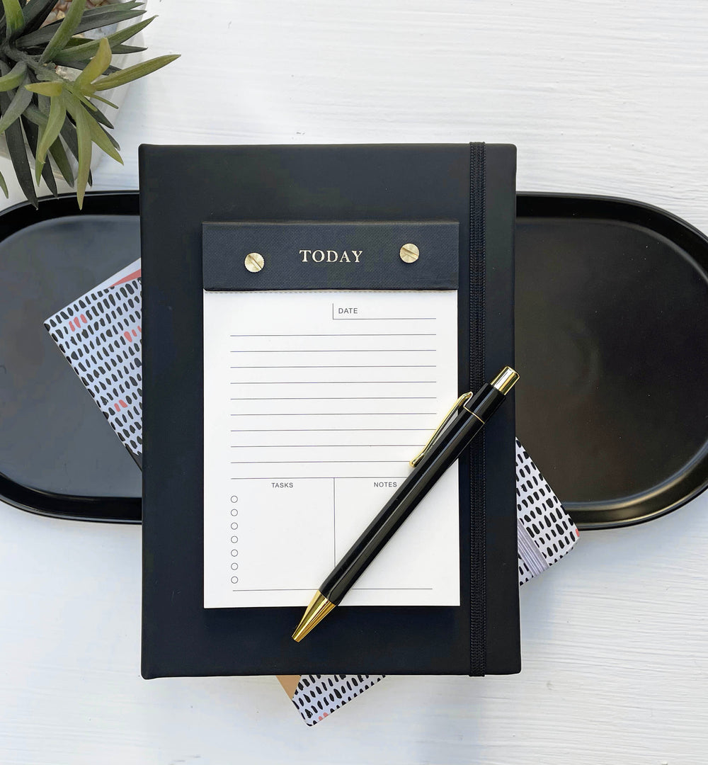 Black Daily Planner Notepad
