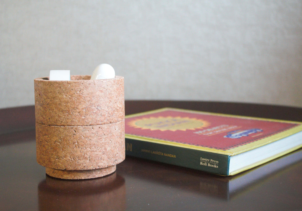 Small Cork Container for Bathroom