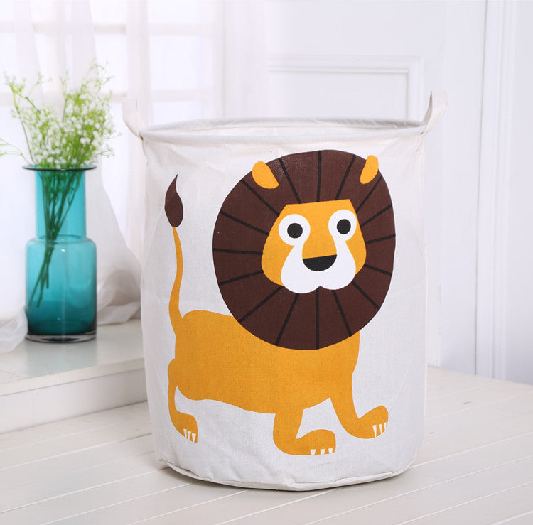 Lion Canvas Storage Basket