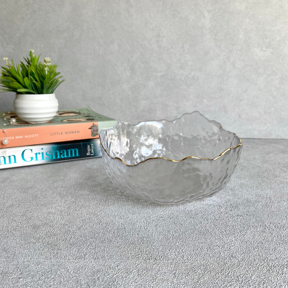 Celine Crackled Glass Bowls (White)