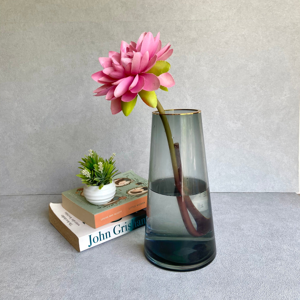 Willa Smoky Glass Vase