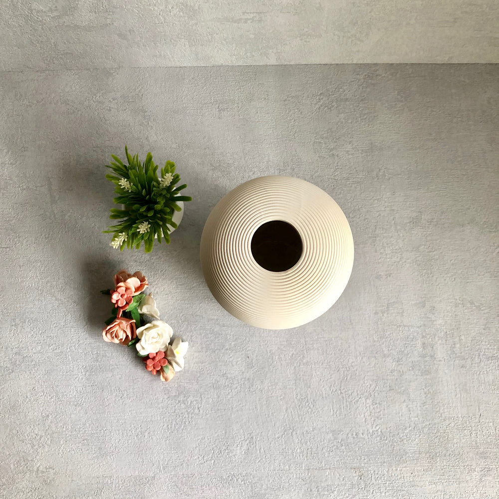 Ivy White Ceramic Vase