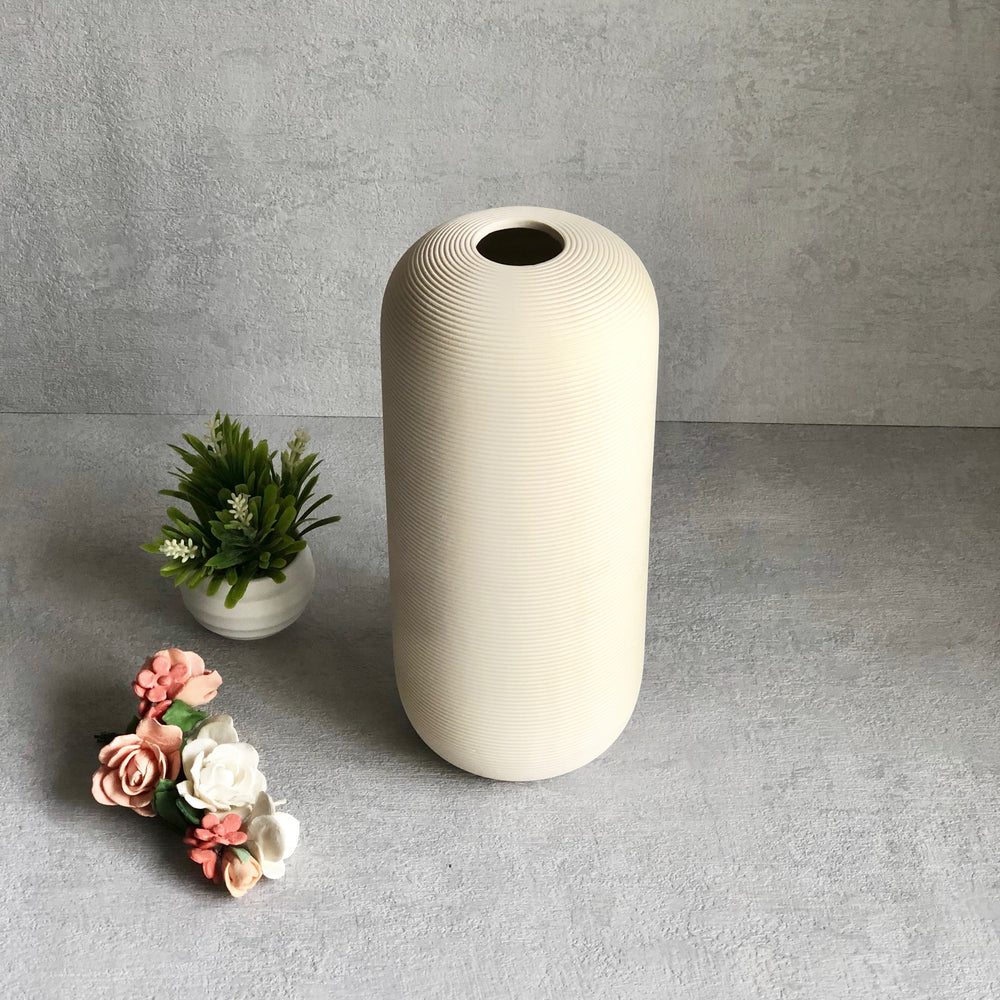 Ivy White Ceramic Vase