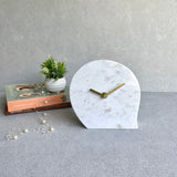 Alfie White Marble Clock