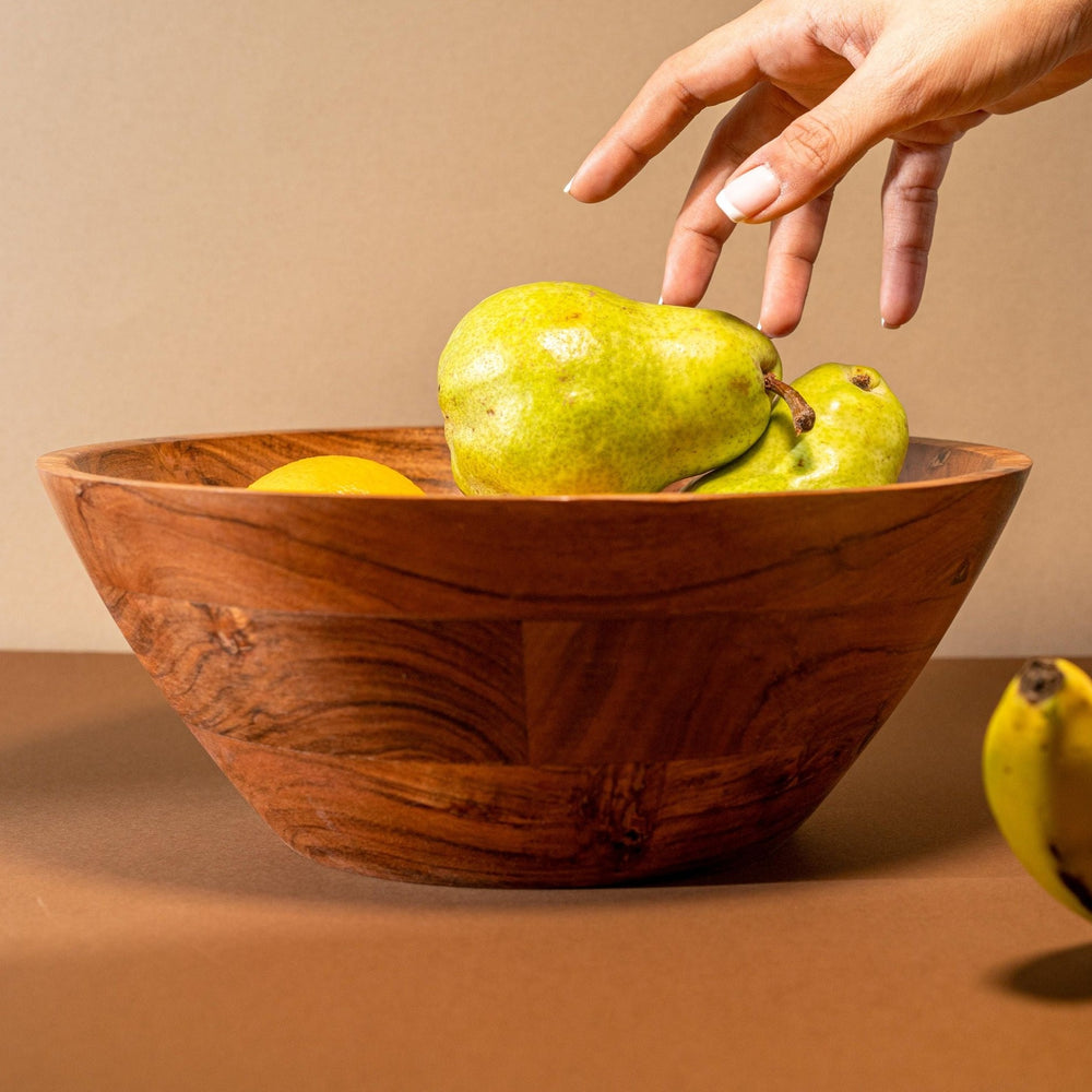 U & V Shaped Wooden Serving Bowl (2 Designs)