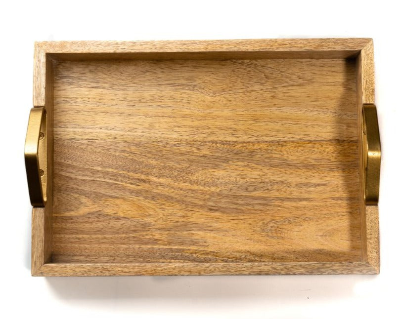 Wooden Triangle Handle Tray (2 Sizes)
