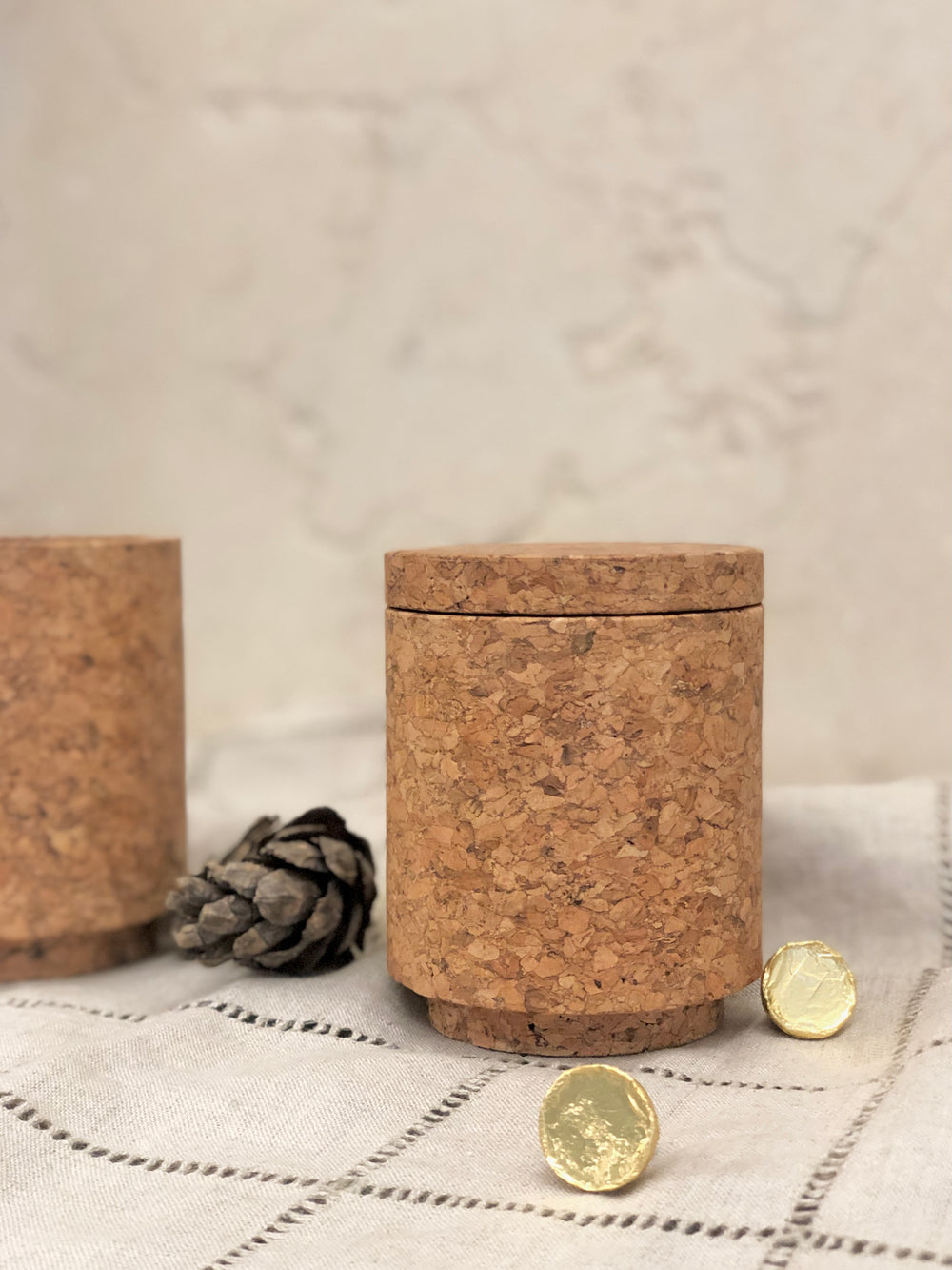 Cork Container with Lid