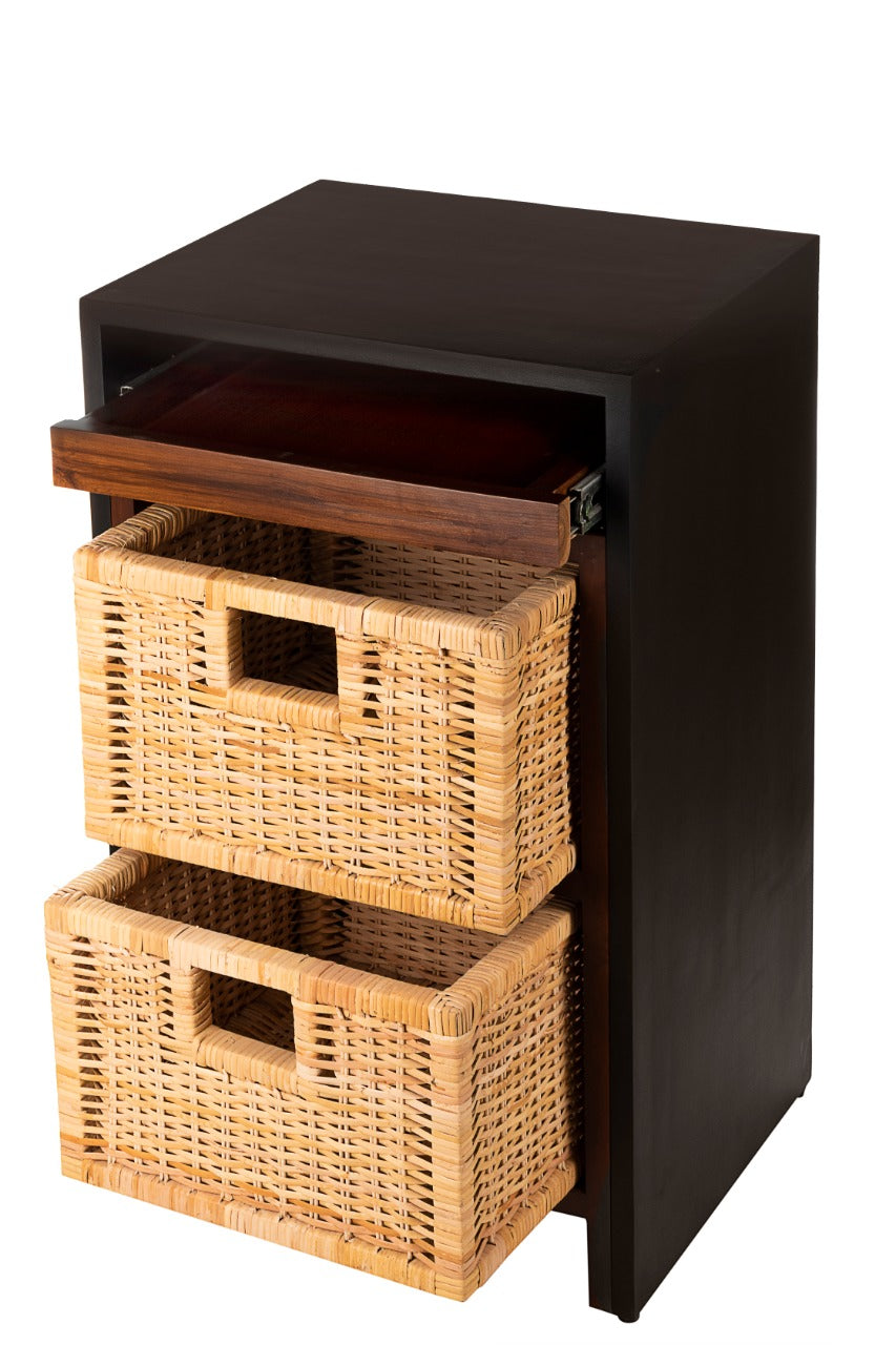 Modern Natural Basket Cabinet
