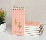 Blush Pink To Do Notepad